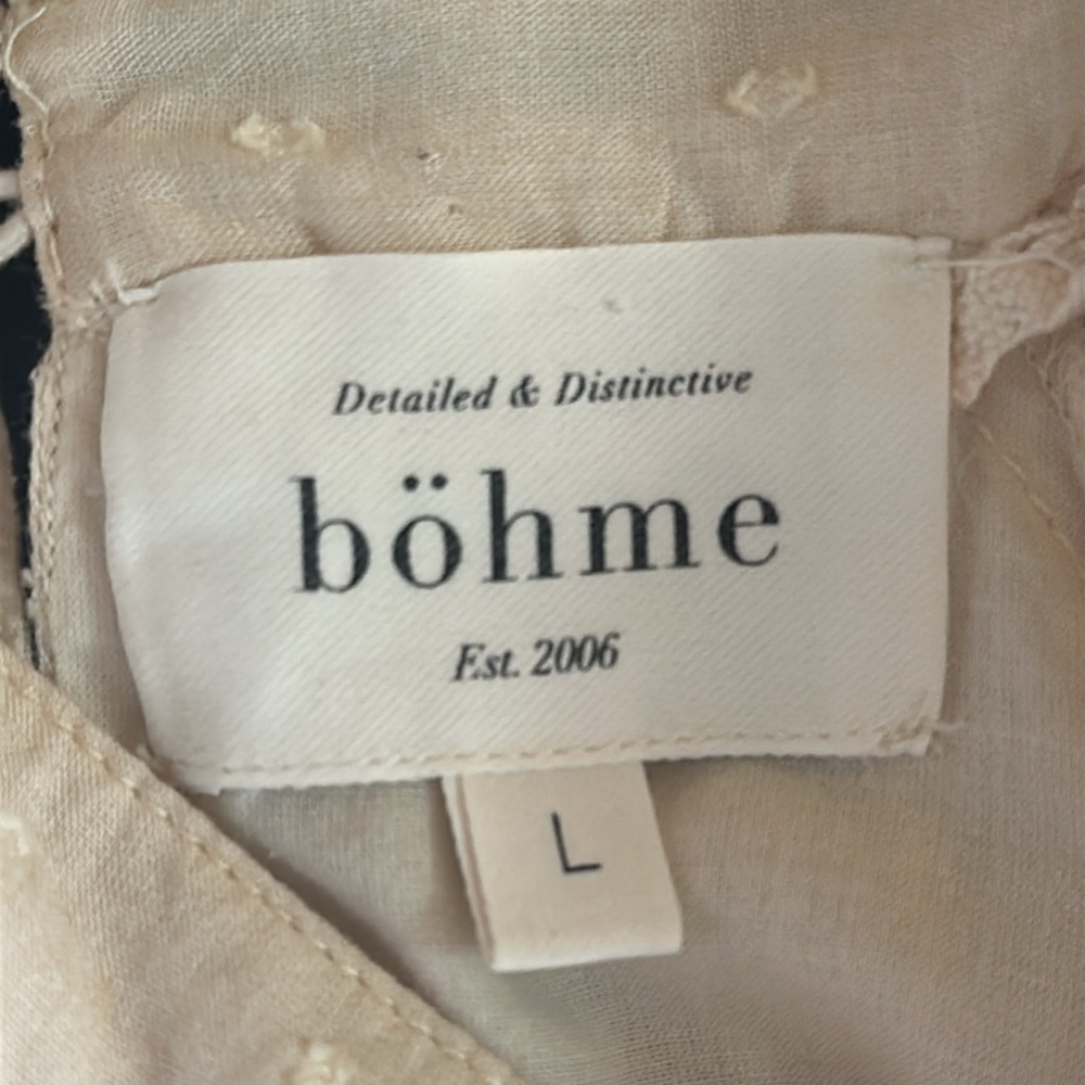 böhme Curated Collection Embroidered Top EUC - Picture 8 of 9